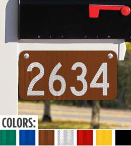 Horizontal 911 Address Sign — Numbers Only