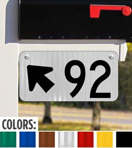Horizontal 911 Address Sign with Arrow