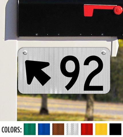 Horizontal 911 Address Sign with Arrow