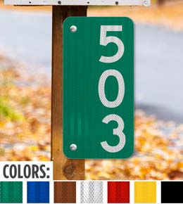 Vertical 911 Address Sign — Numbers Only