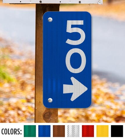 Vertical 911 Address Sign with Arrow