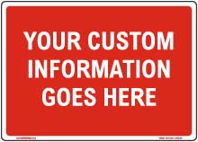 Blank Custom Signs