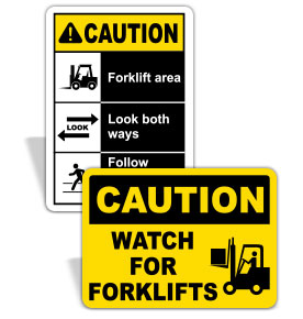 Caution Forklift Signs