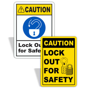 Caution Lockout Signs