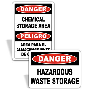 Chemical Storage Signs