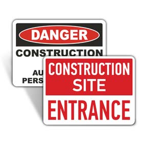 Construction Entrance Signs