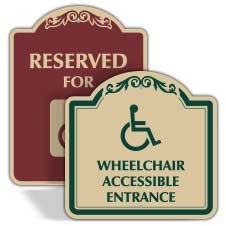 Decorative Handicap Signs