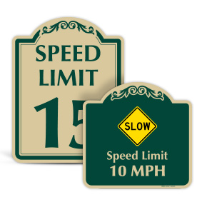 Decorative Speed Limit Signs