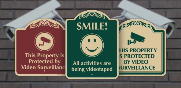 Decorative Video Surveillance Signs