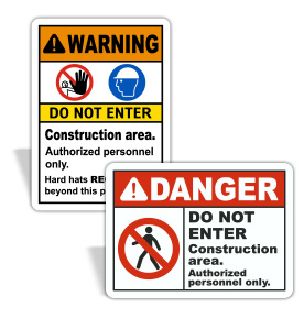Do Not Enter Construction Signs