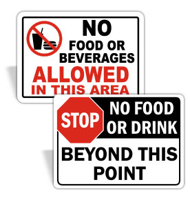 No Food Or Drink Signs
