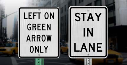 Lane Control Signs