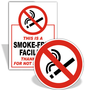 No Smoking Glass Decals