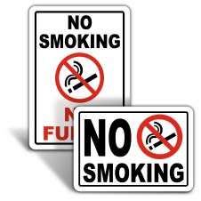No Smoking Signs