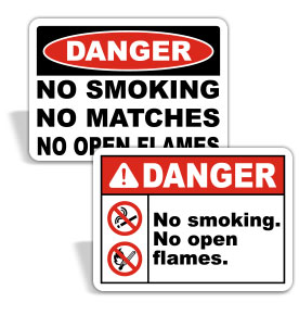 No Open Flame Signs