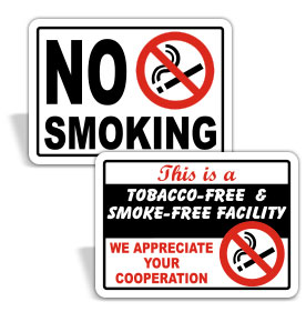 No Smoking Facility Signs