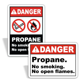 Propane No Smoking Signs