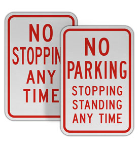 No Stopping or Standing Signs