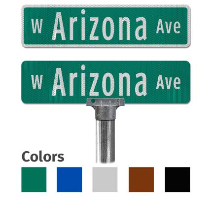 Flat Blade Sign with Optional Prefix and Suffix