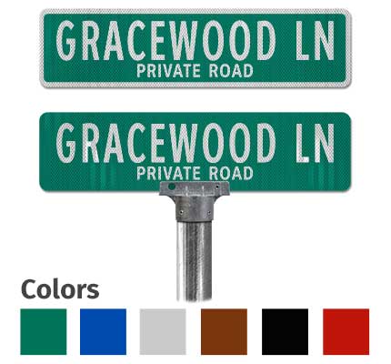 Flat Blade Sign with Two Lines of Text