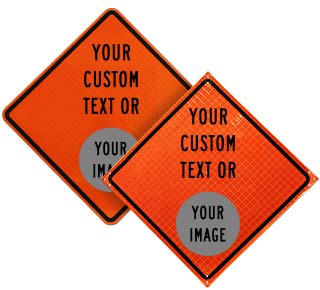 Orange Roll Up Sign