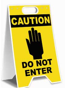 Caution Do Not Enter Floor Sign