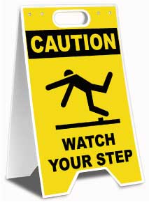 Caution Watch Your Step Floor Sign