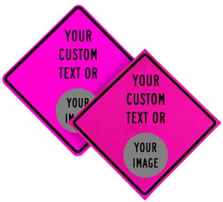 Pink Roll Up Sign