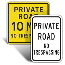 Private Road Signs