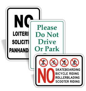 Property Control Signs