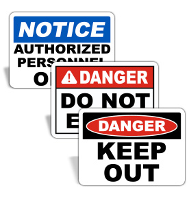 Restricted Area Signs