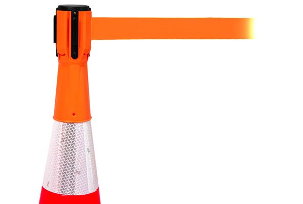 Cone-Mounted Retractable Belt Barrier