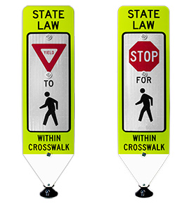 In-street Crosswalk Signs