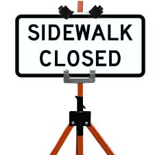 Sidewalk Closed Signs