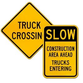 Truck Crossing Signs