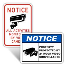 Video Surveillance Signs