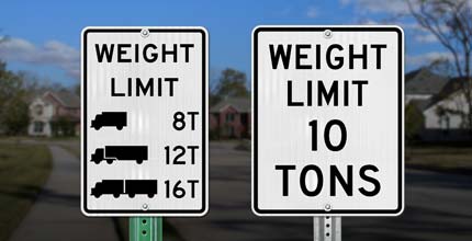 Weight Limit Signs