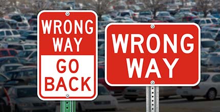Wrong Way Signs