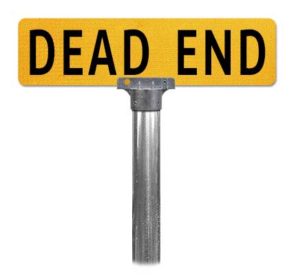 Flat Blade Dead End Street Name Sign
