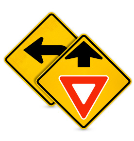 All Yellow Traffic Signs
