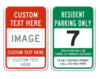 Reserved Space Custom Parking Sign