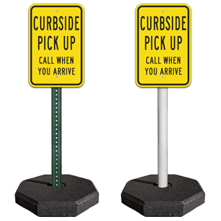 30 lb. Portable Sign Stand with 5' PVC or 6' U-Channel Post 