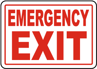 Emergency Exit Sign