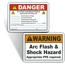 Arc Flash Warning Labels