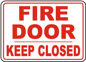 Fire Door Keep Closed Sign