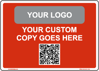 Custom Colored QR Code Safety Sign
