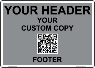 Custom Colored QR Code Safety Sign
