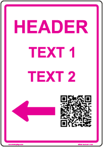Custom Colored QR Code Safety Sign