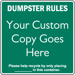 Custom Square Recycling Sign