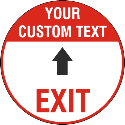 Custom Exit Floor Sign